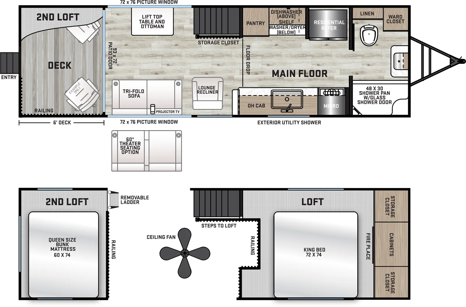 Catalina Destination Series 18RDL Floorplan